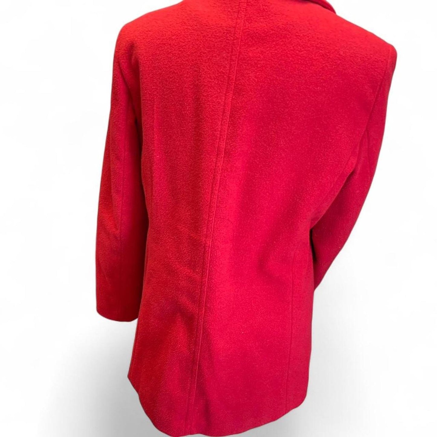 Columbia red fleece lined coat