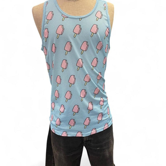 Blue pink popsicle tank