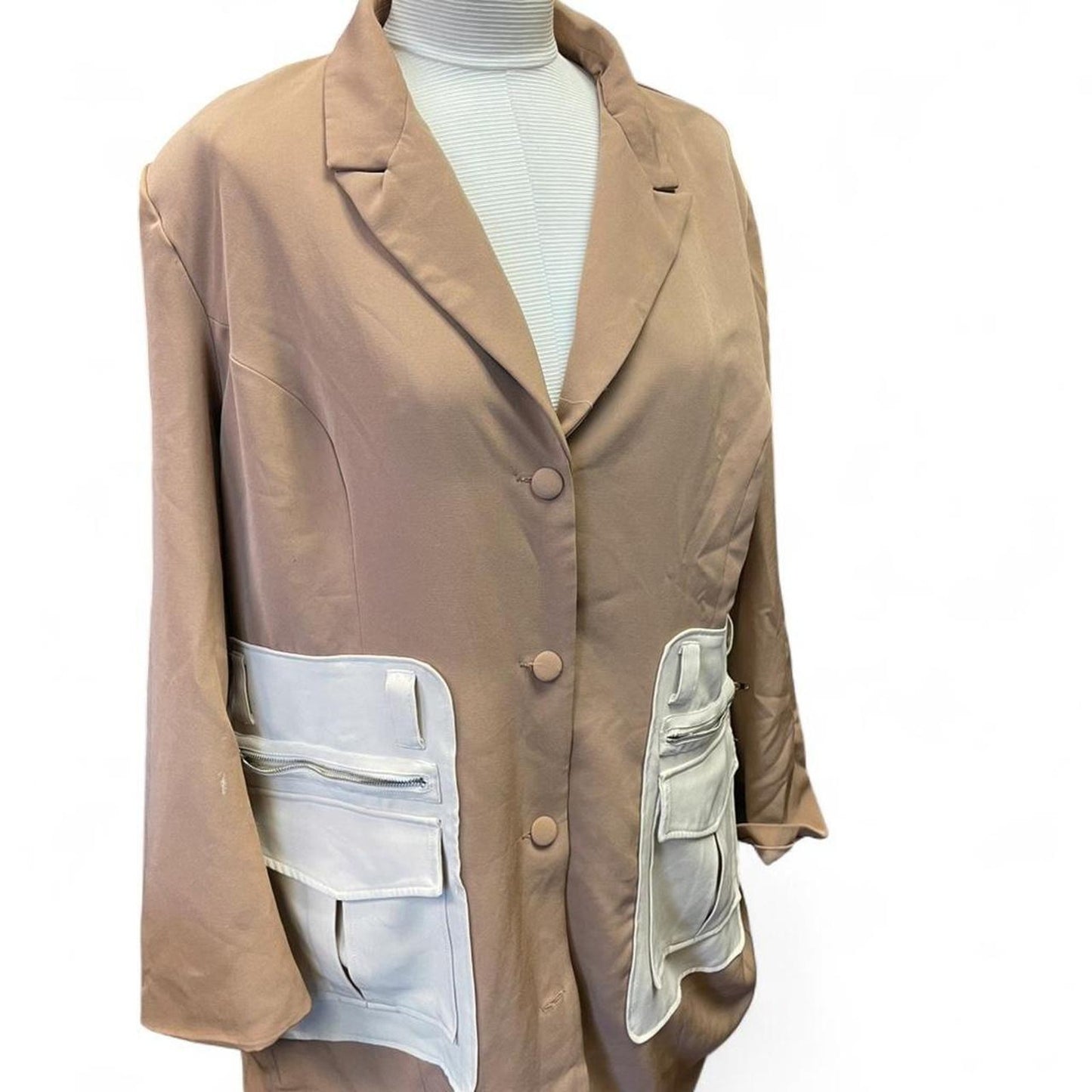 Fashion nova tan blazer