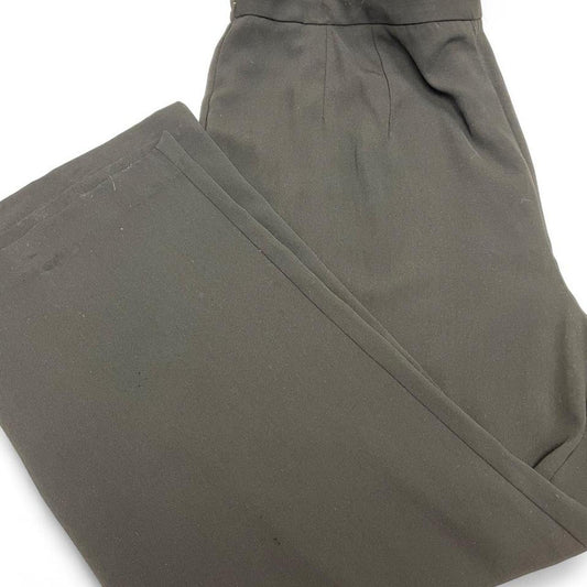 Black polyester wide leg pants