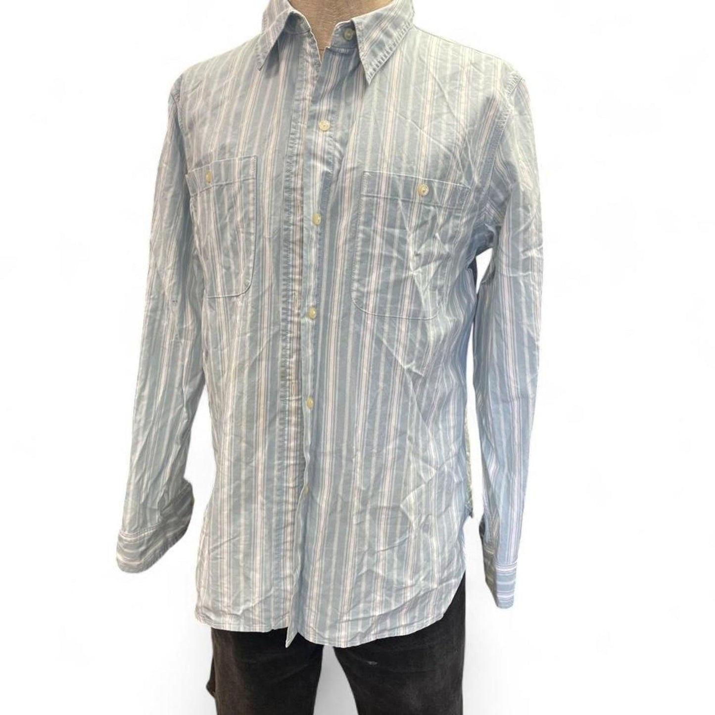 Ralph lauren blue striped button up