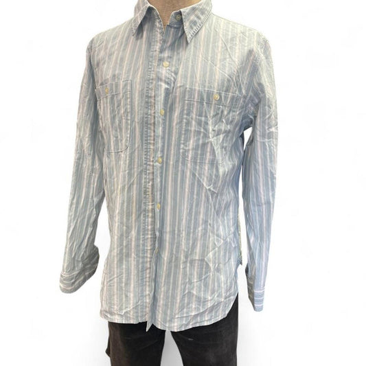 Ralph lauren blue striped button up