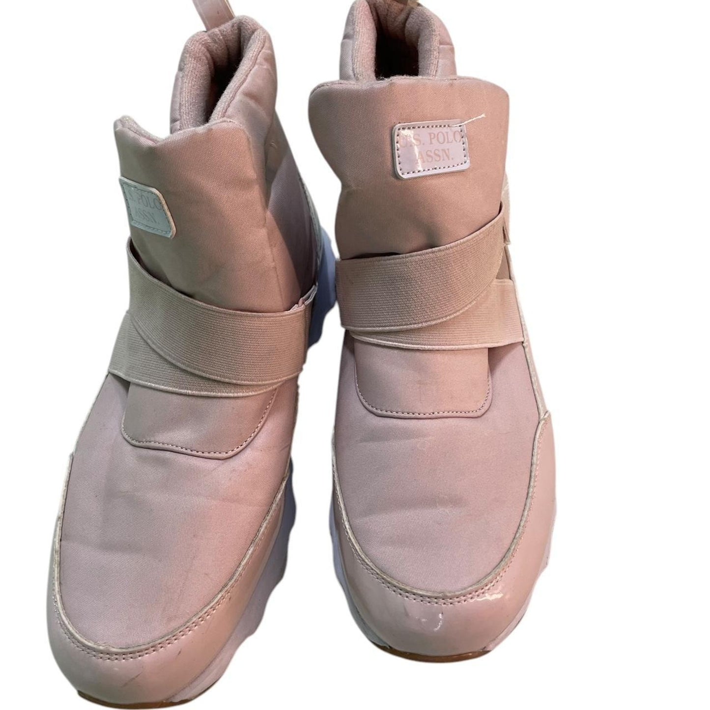 Pink and white nike