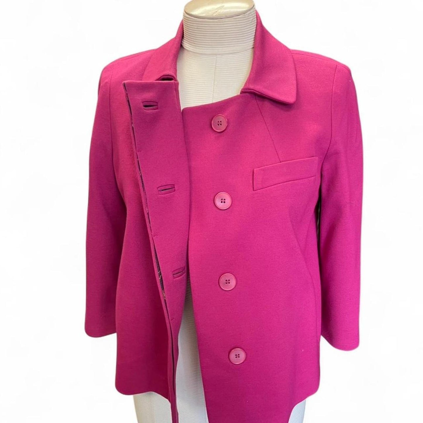 Talbots pink blazer with button