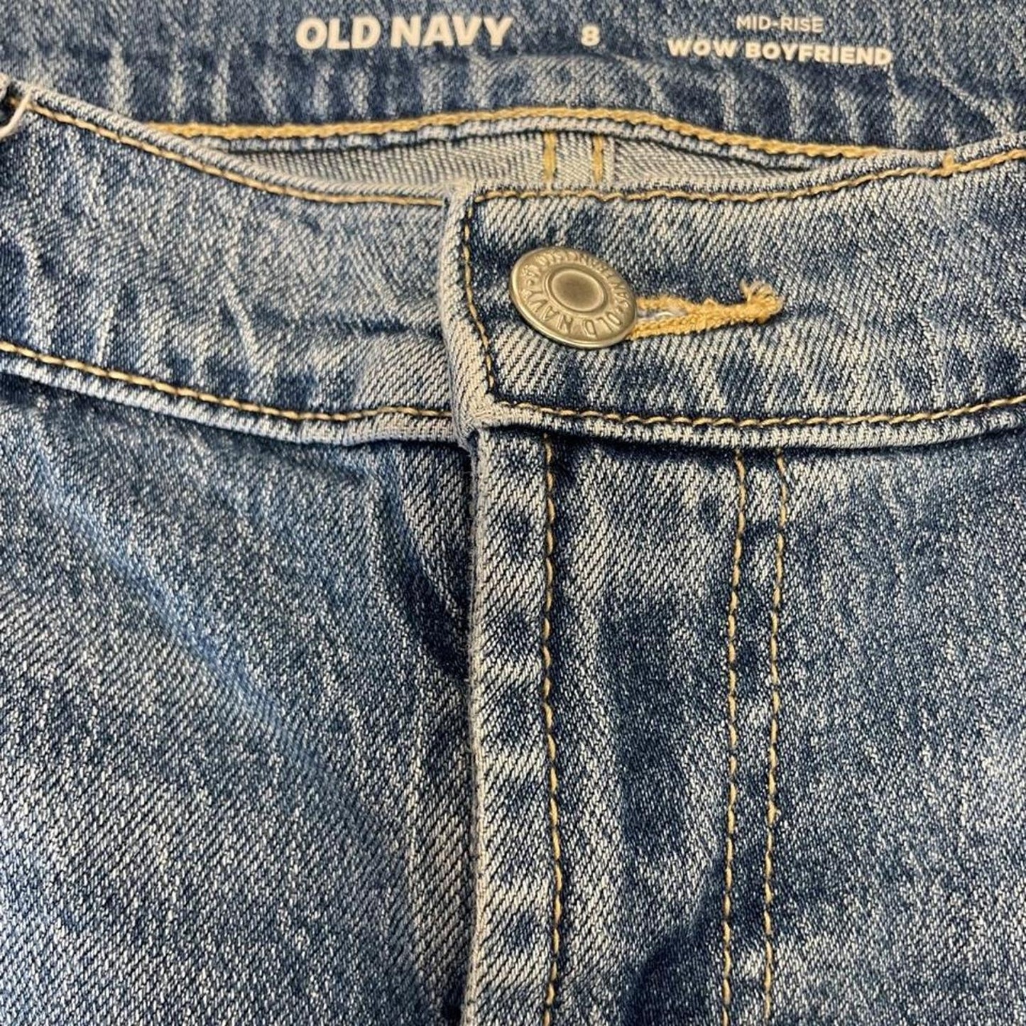 Old navy blue denim jeans