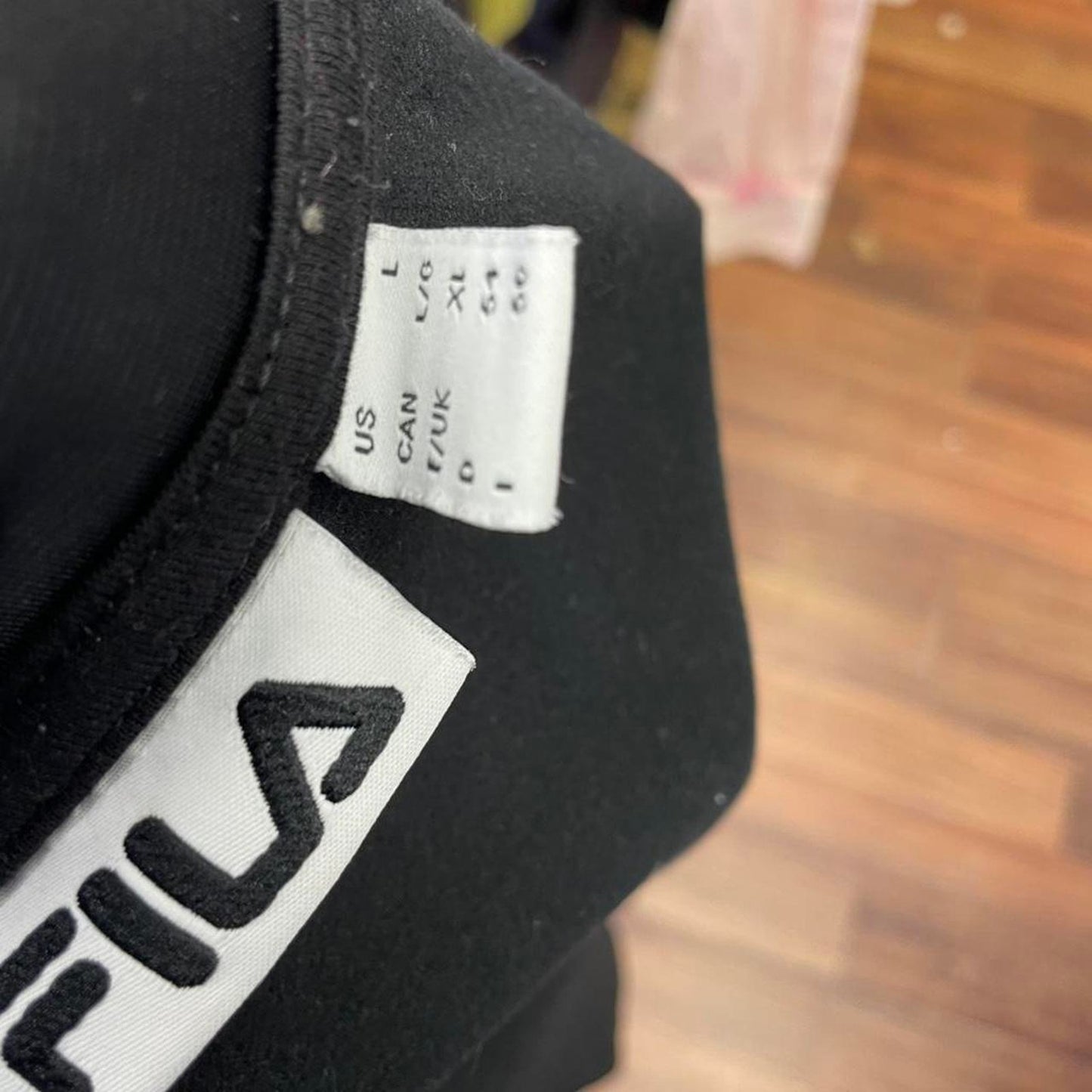 Fila black windbreaker jacket with