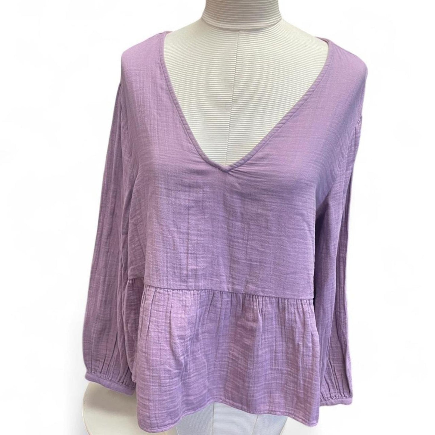 Lilac purple long sleeve top