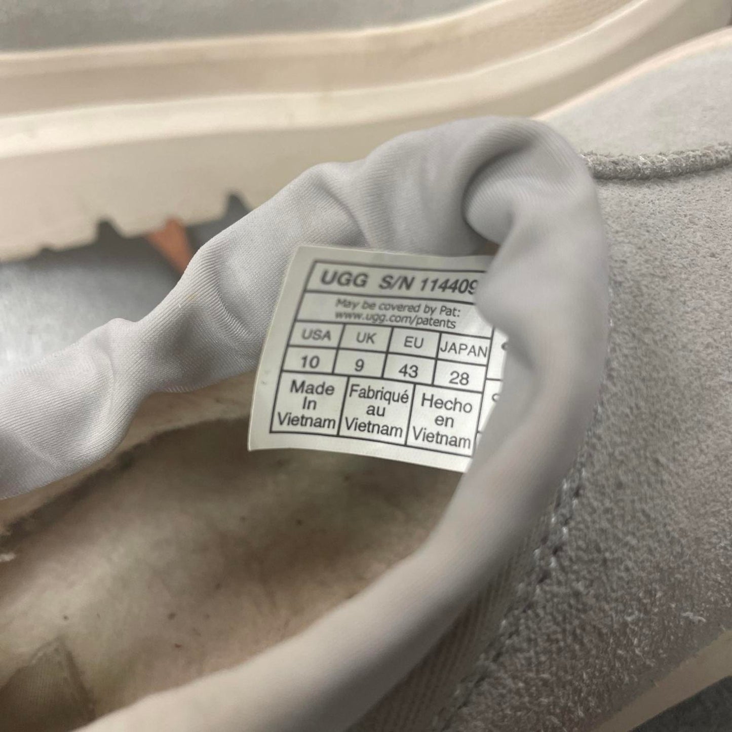 Ugg grey suede platform sneakers