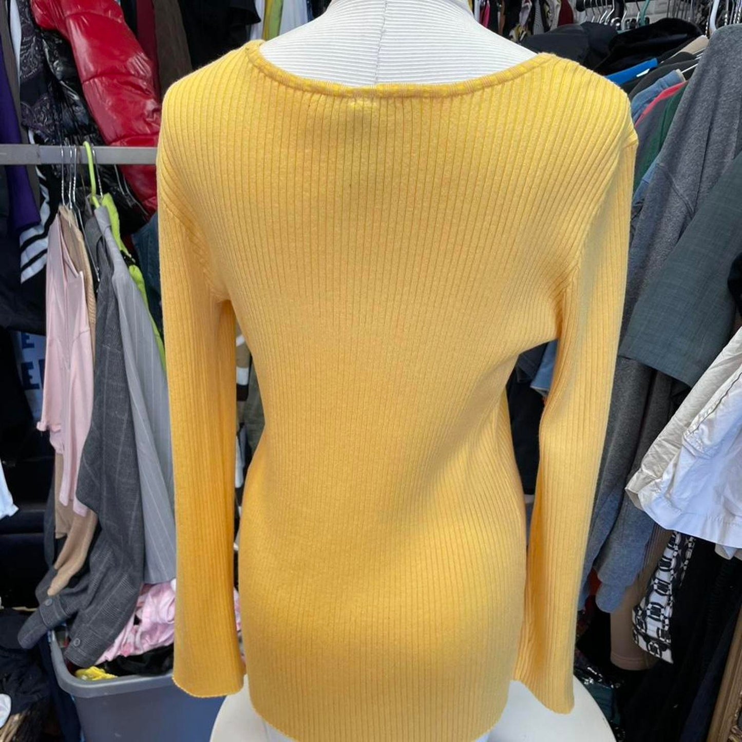 Yellow long sleeve button up