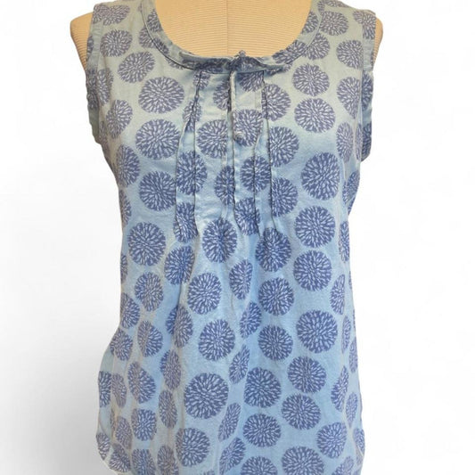 Blue and white polka dot