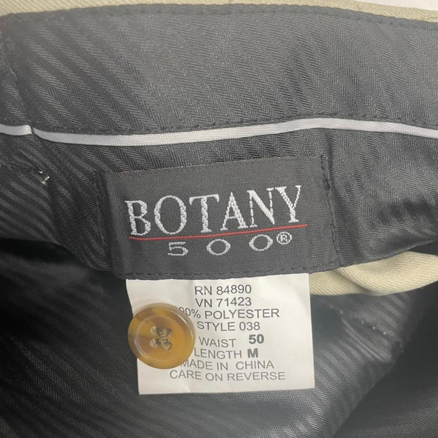 Botany 500 khaki trousers size