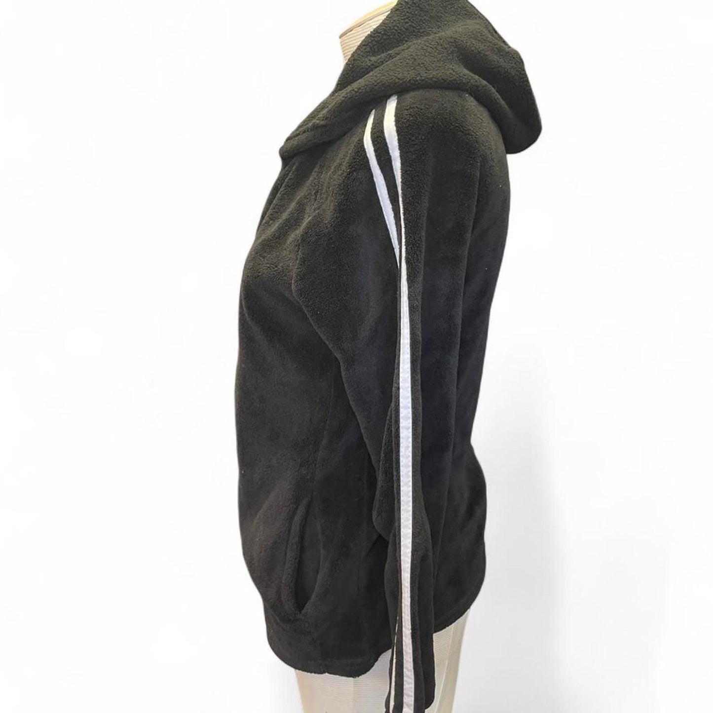 Black fleece zip up hoodie