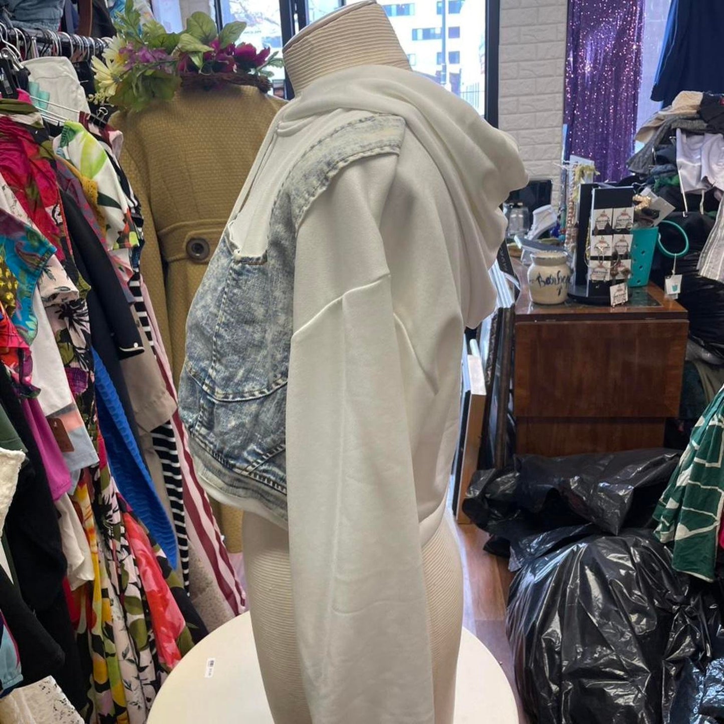 Fashion nova denim and white