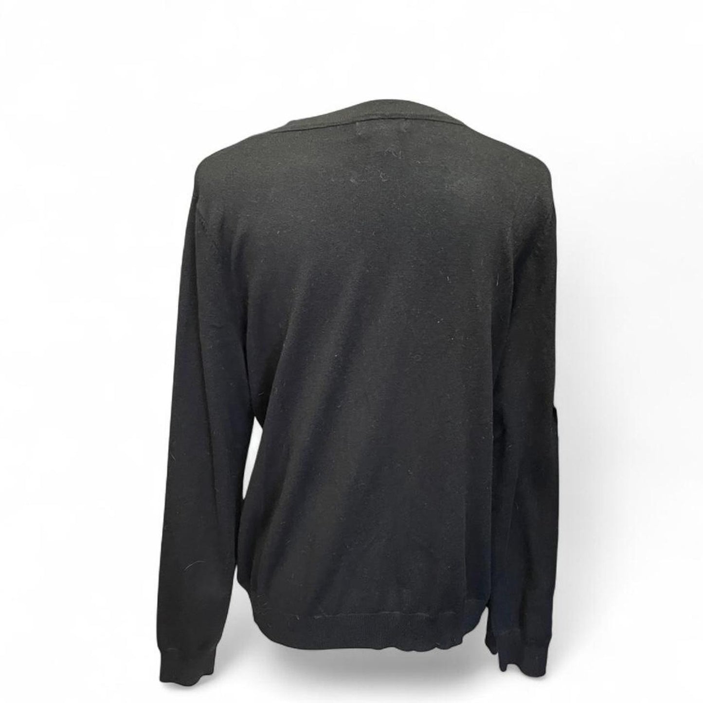 Black charter club button cardigan