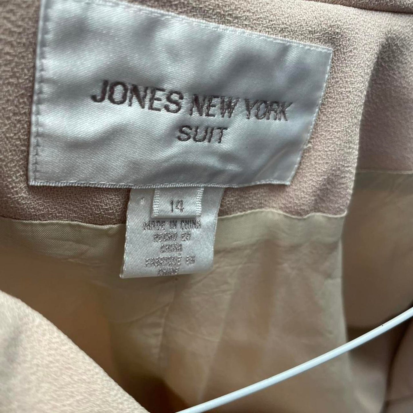 Cream double breasted blazer with