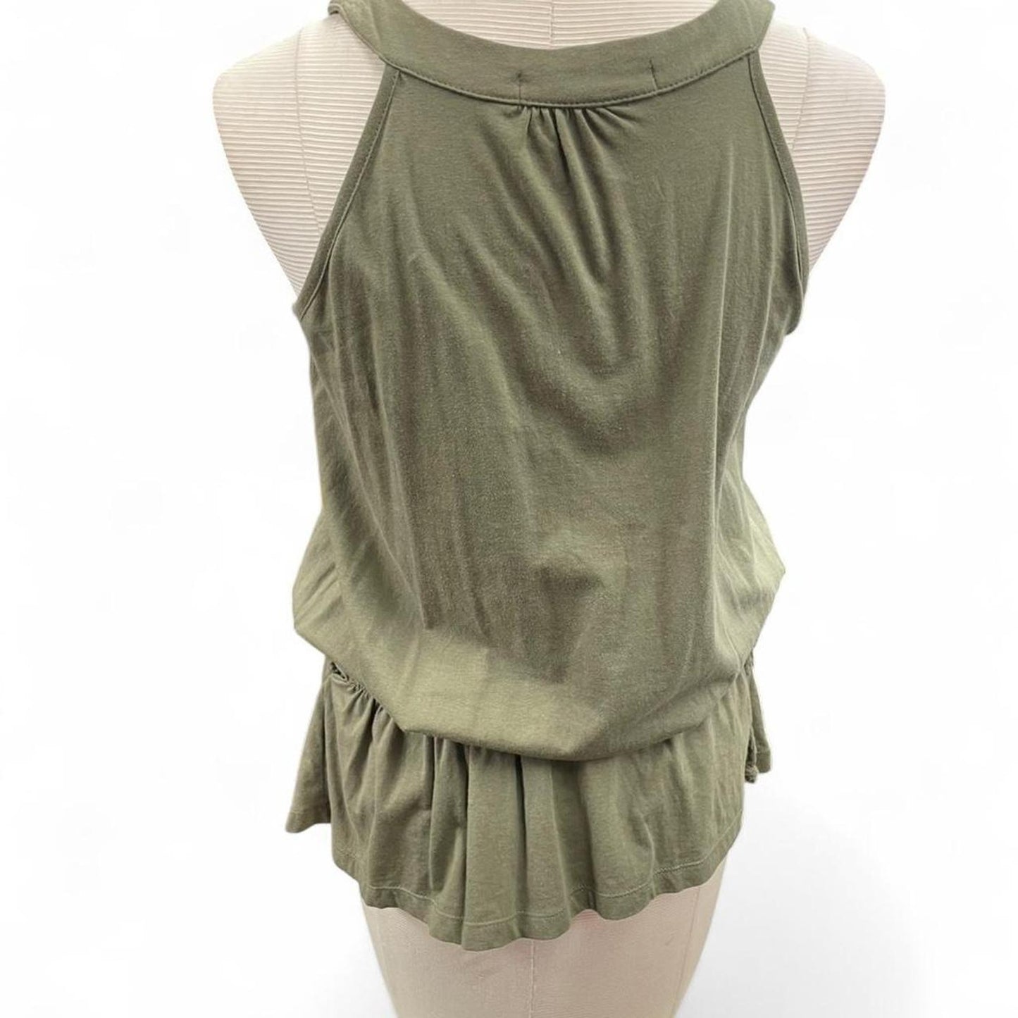 French laundry green sequin tank