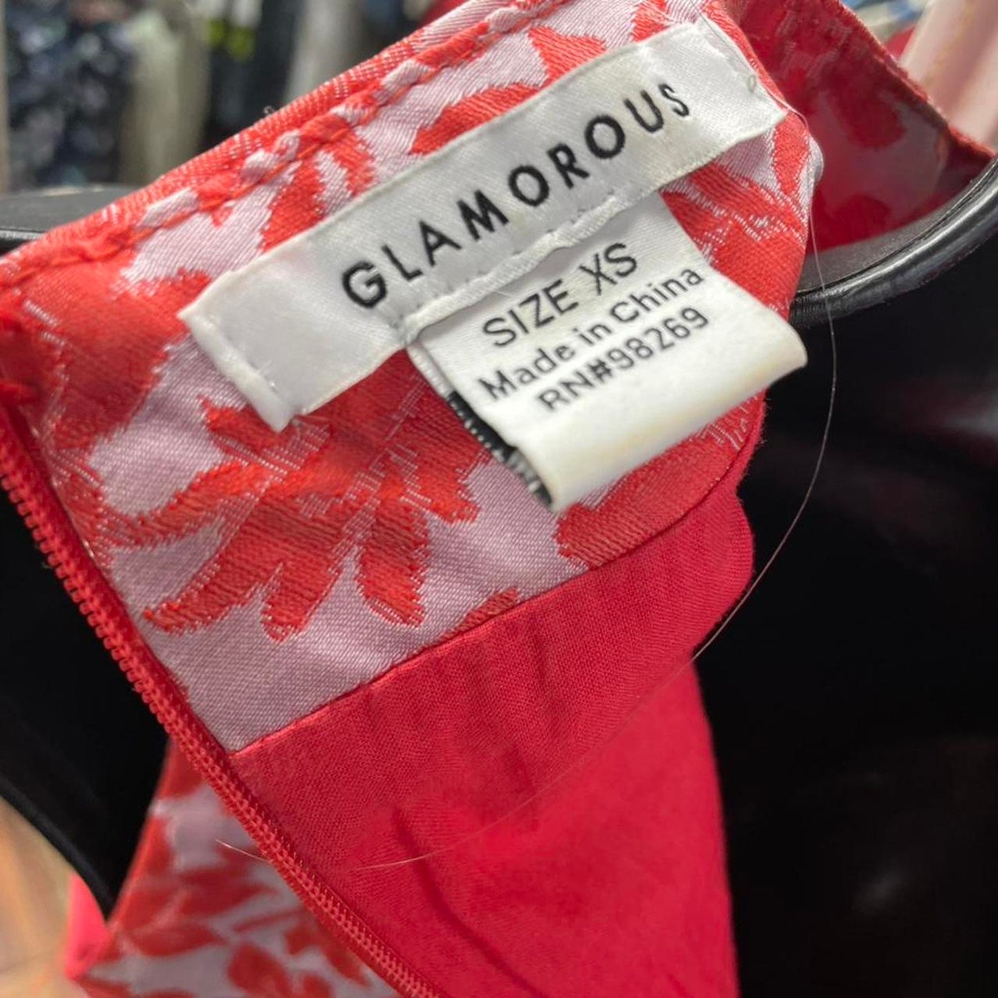 Red floral a line dress