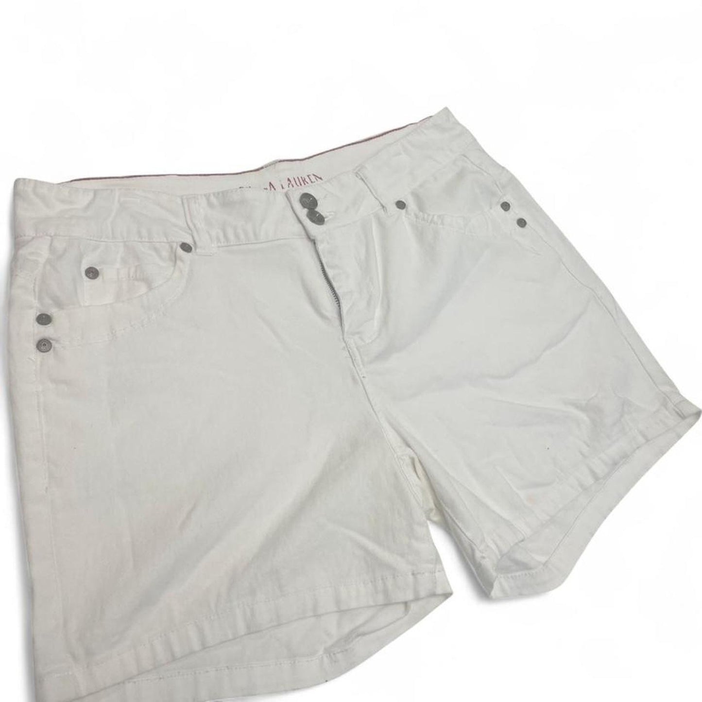White high waisted shorts
