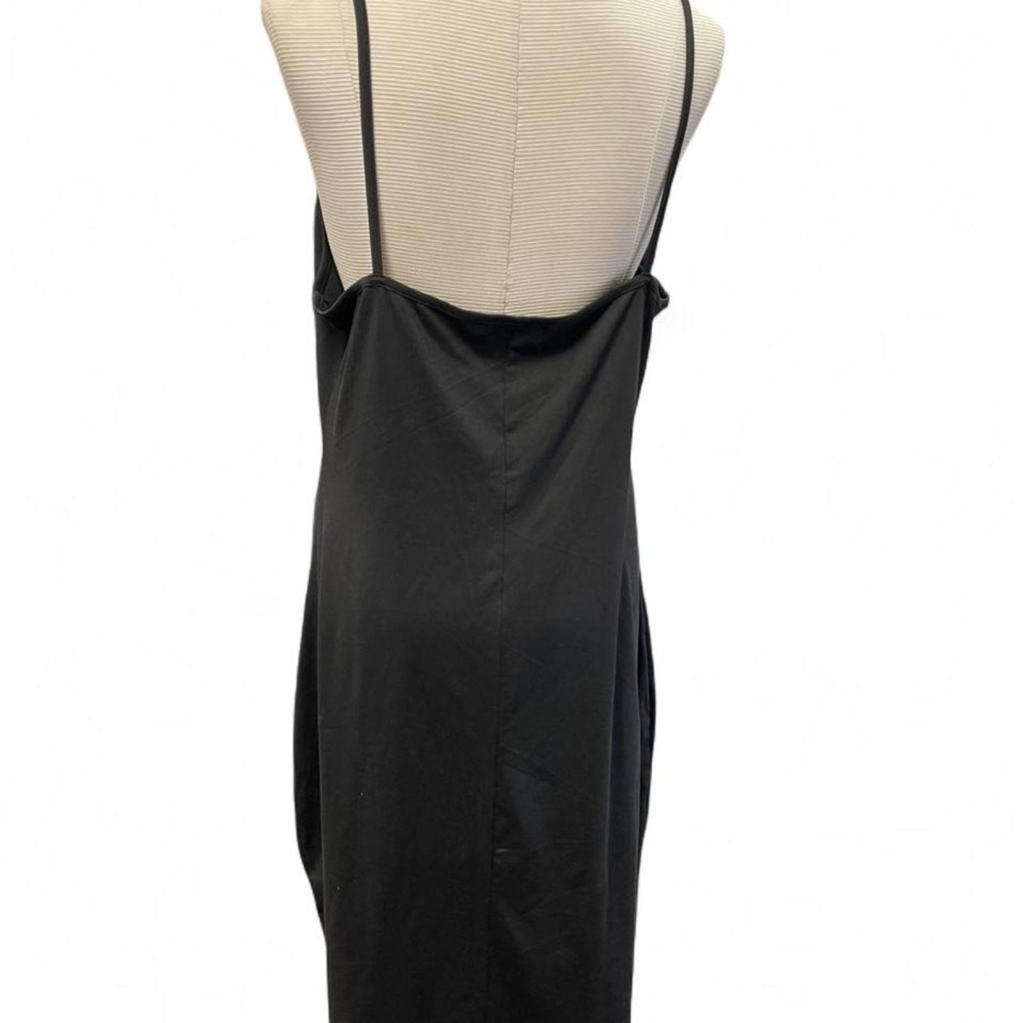 Shein curve black midi dress