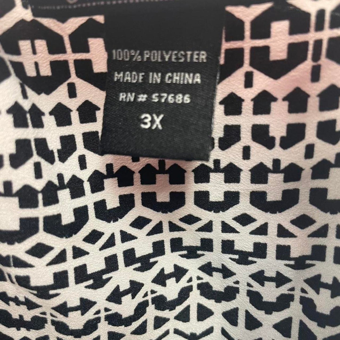 Black white patterned vest