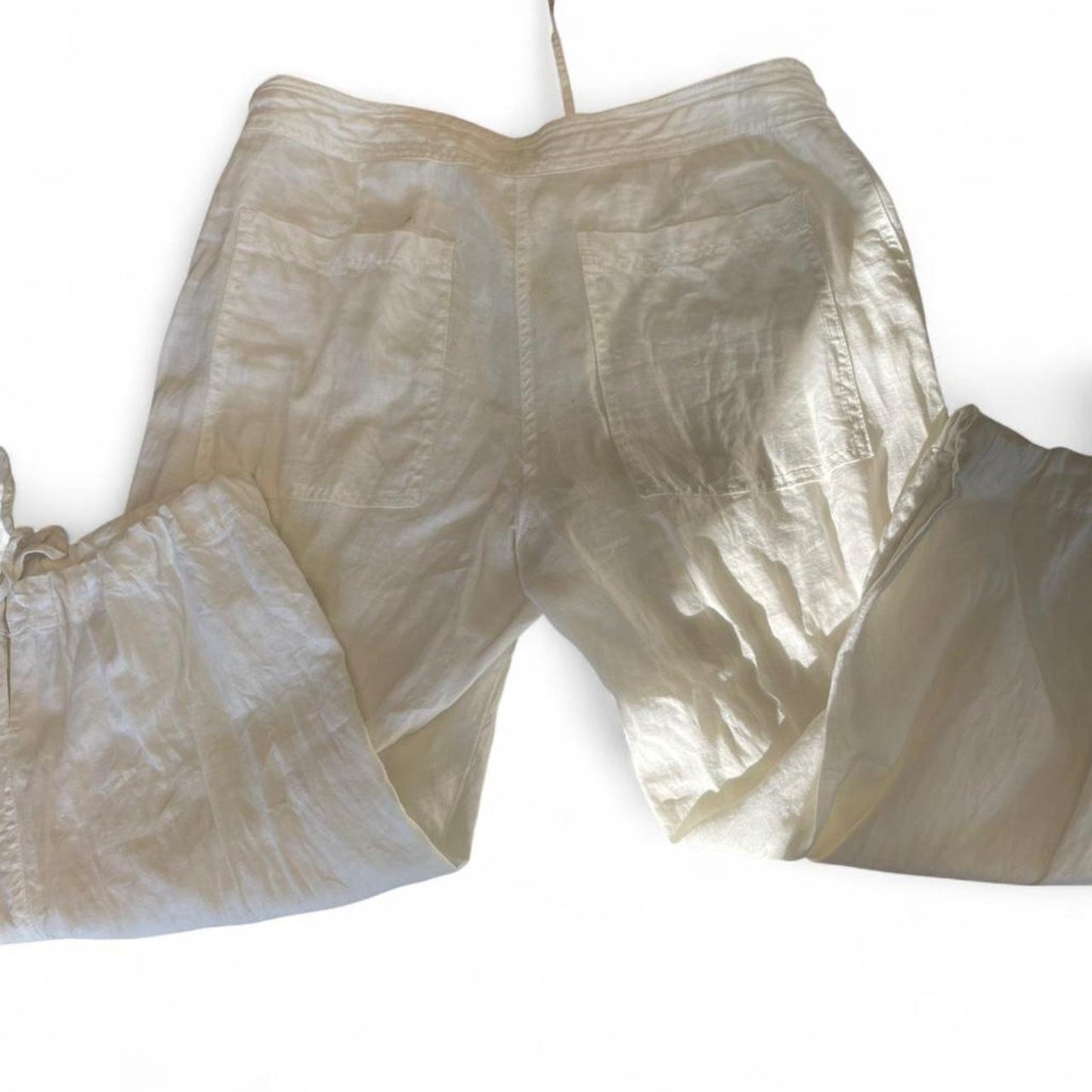 White linen pants with a
