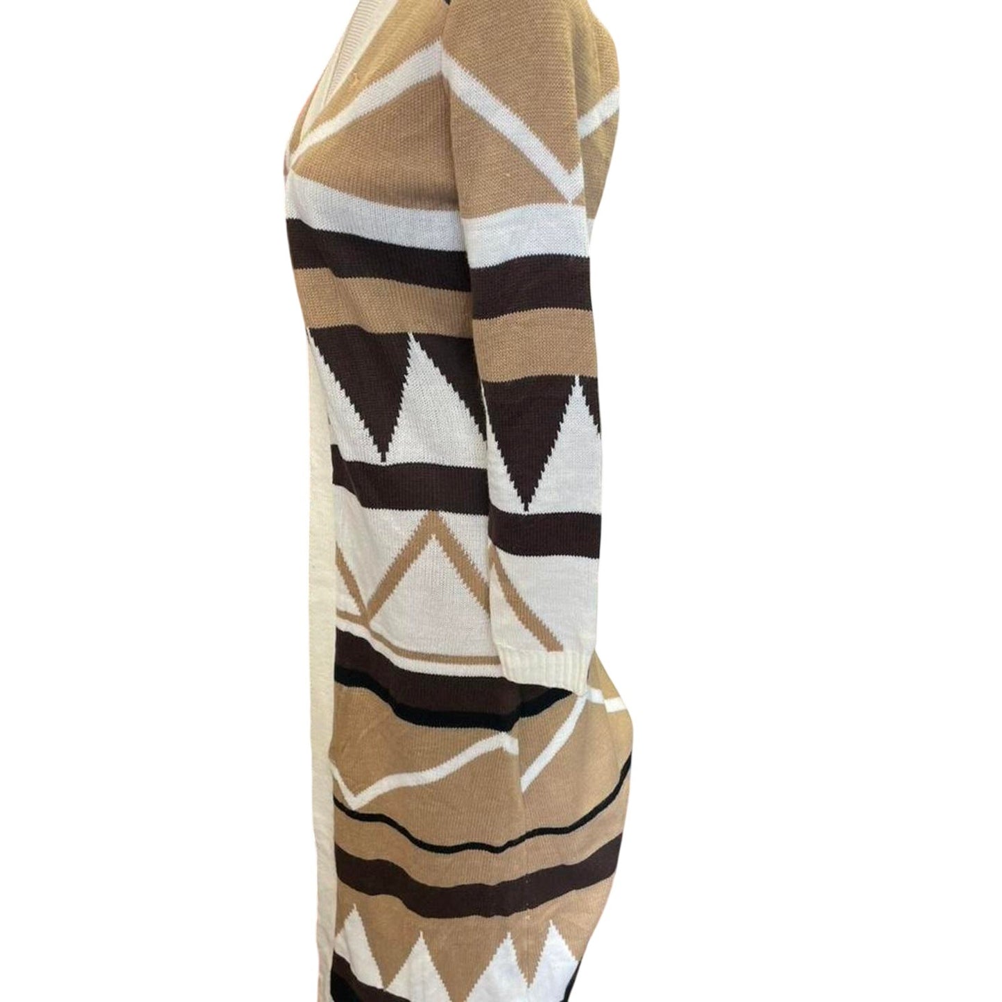 Brown and cream aztec print