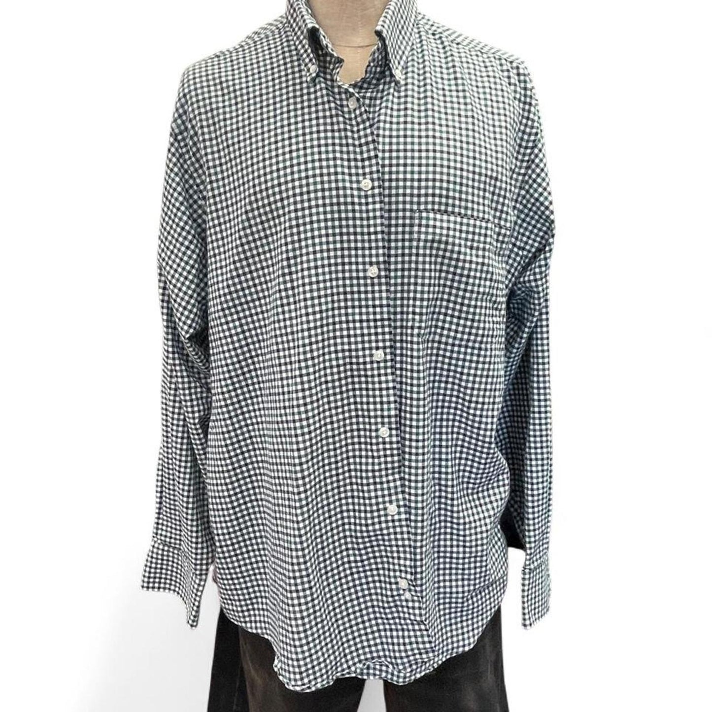 Izod green white gingham