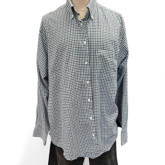 Izod green white gingham