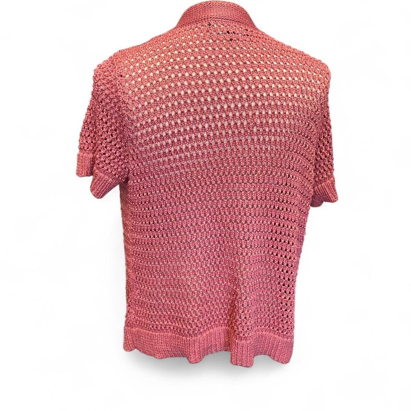 Jones new york pink crochet cardigan