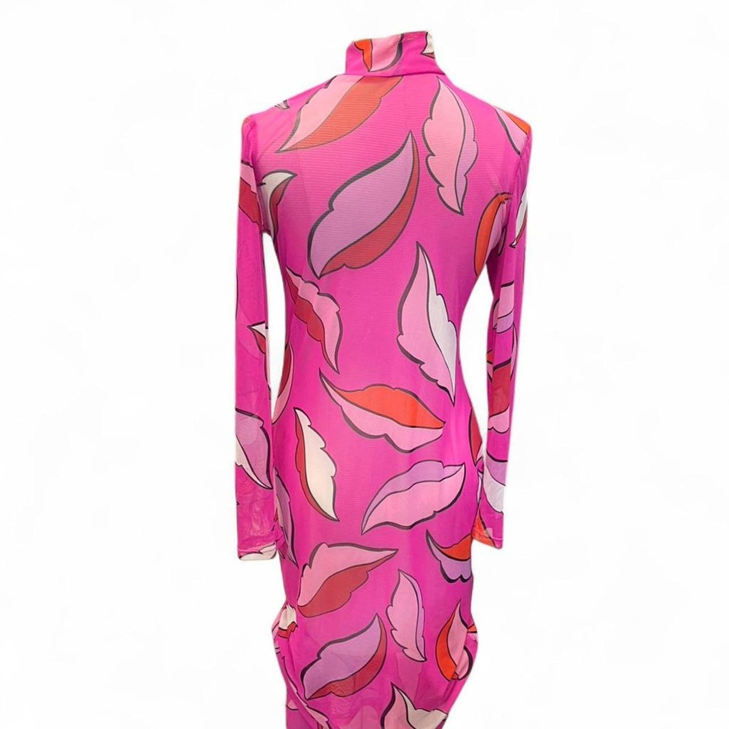 Pink floral print long sleeve