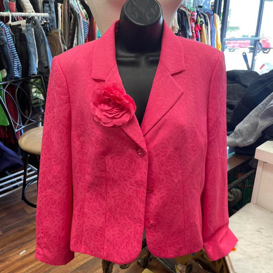 Le suit pink floral blazer