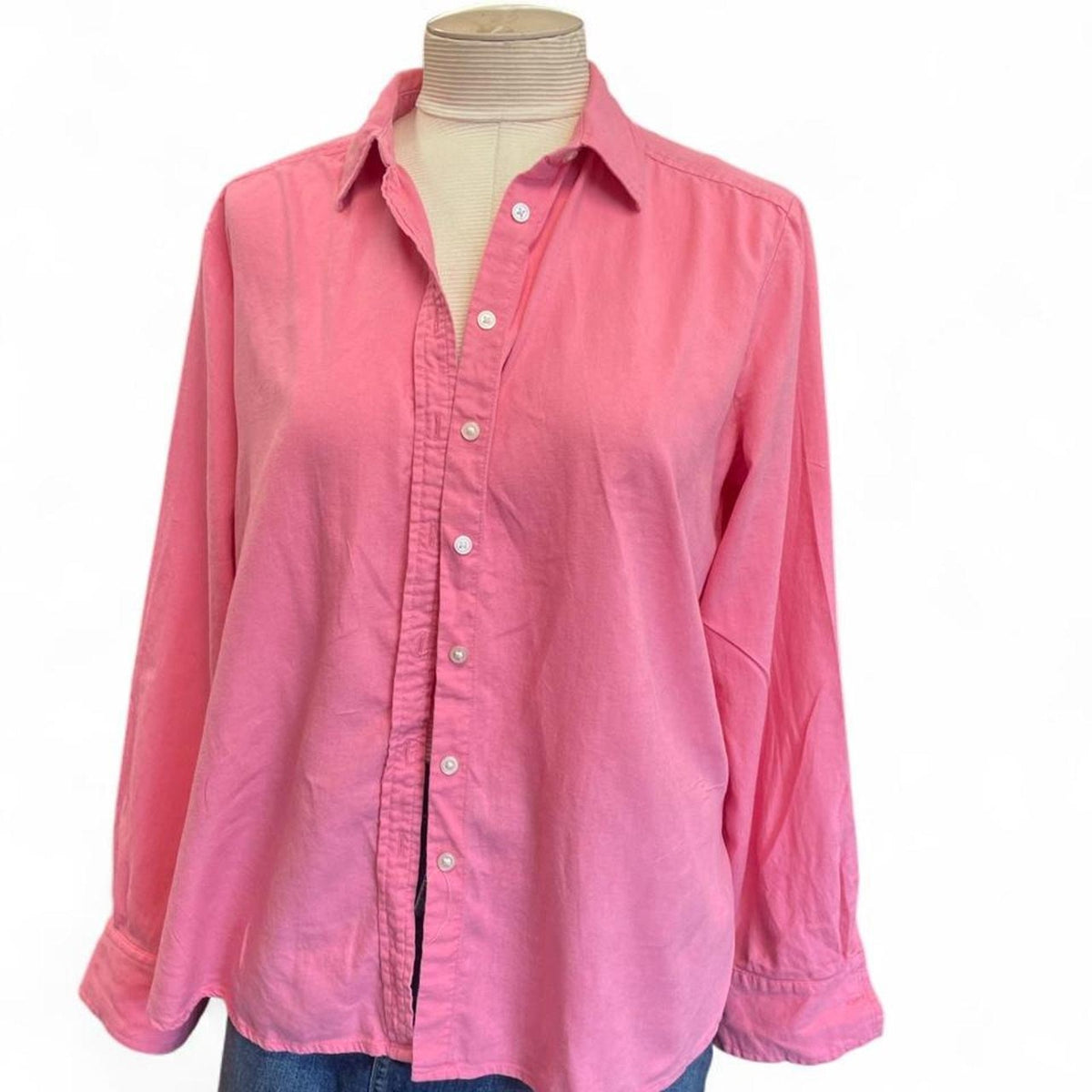 Loft pink button down shirt