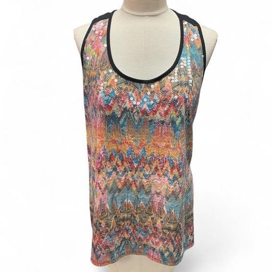 Almost famous multicoloured sequin tank