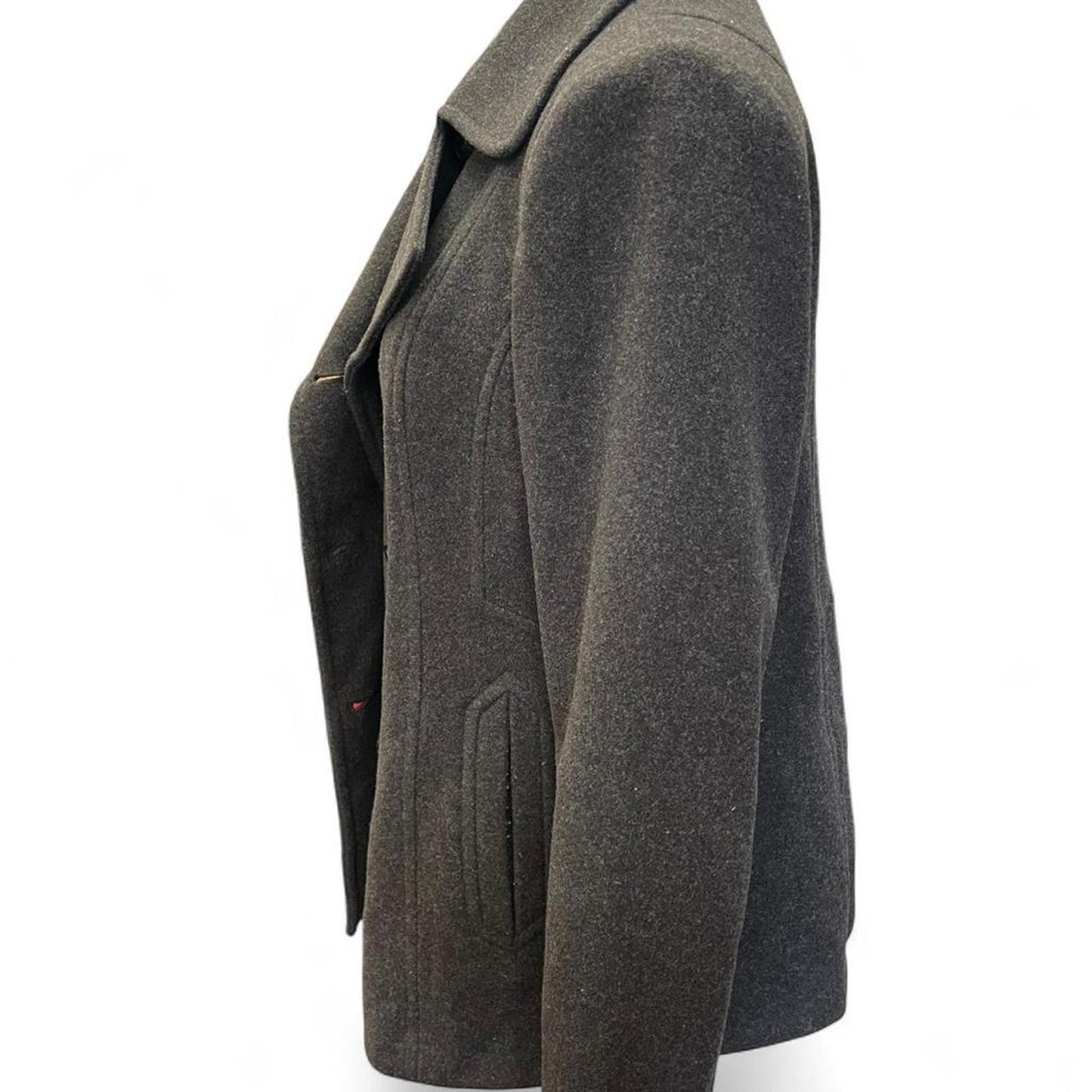 Croft barrow grey wool pea coat