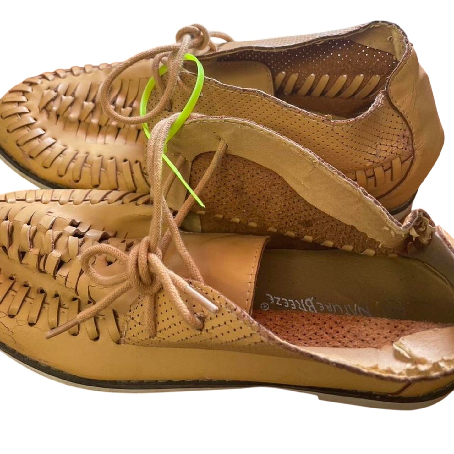 Tan leather lace up shoes