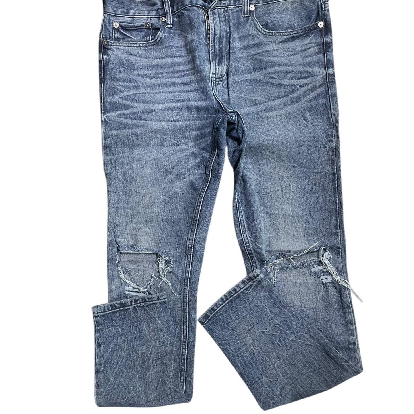 Blue denim jeans