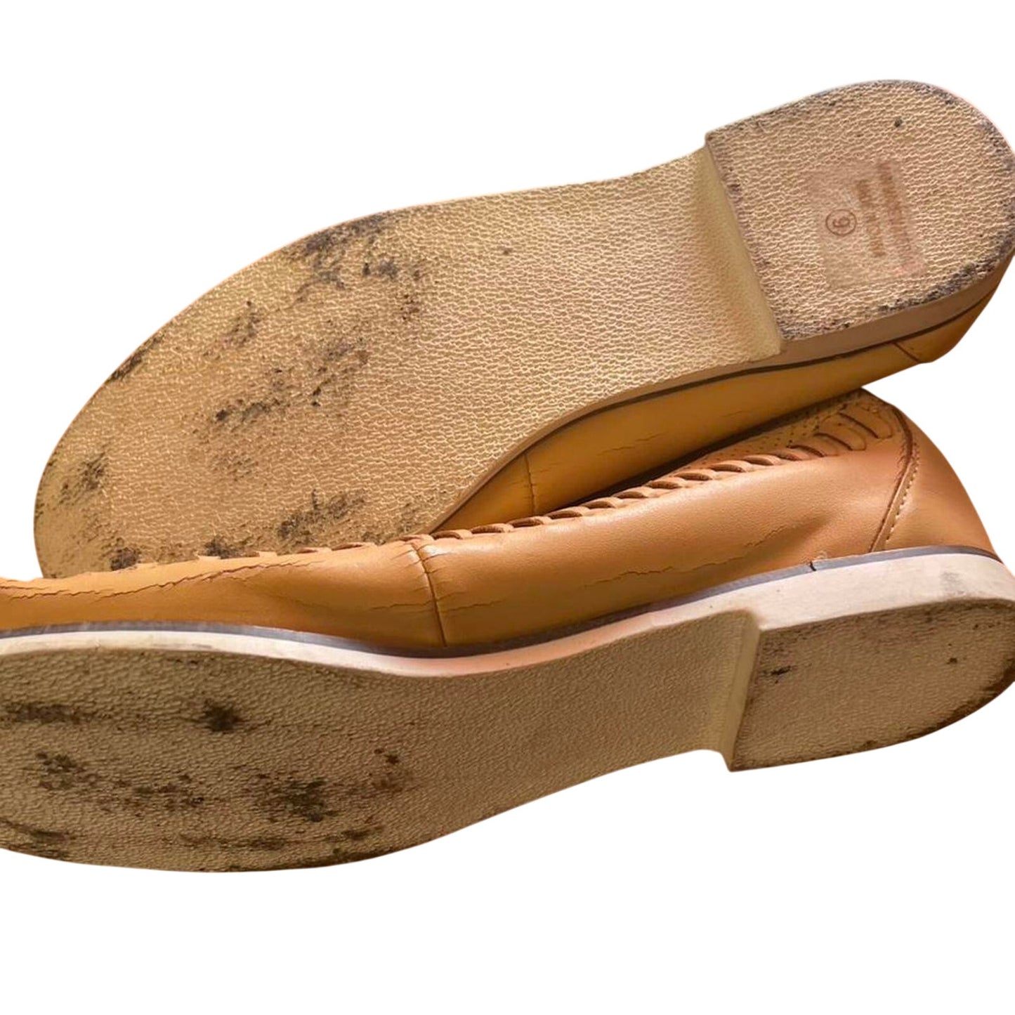 Tan leather lace up shoes