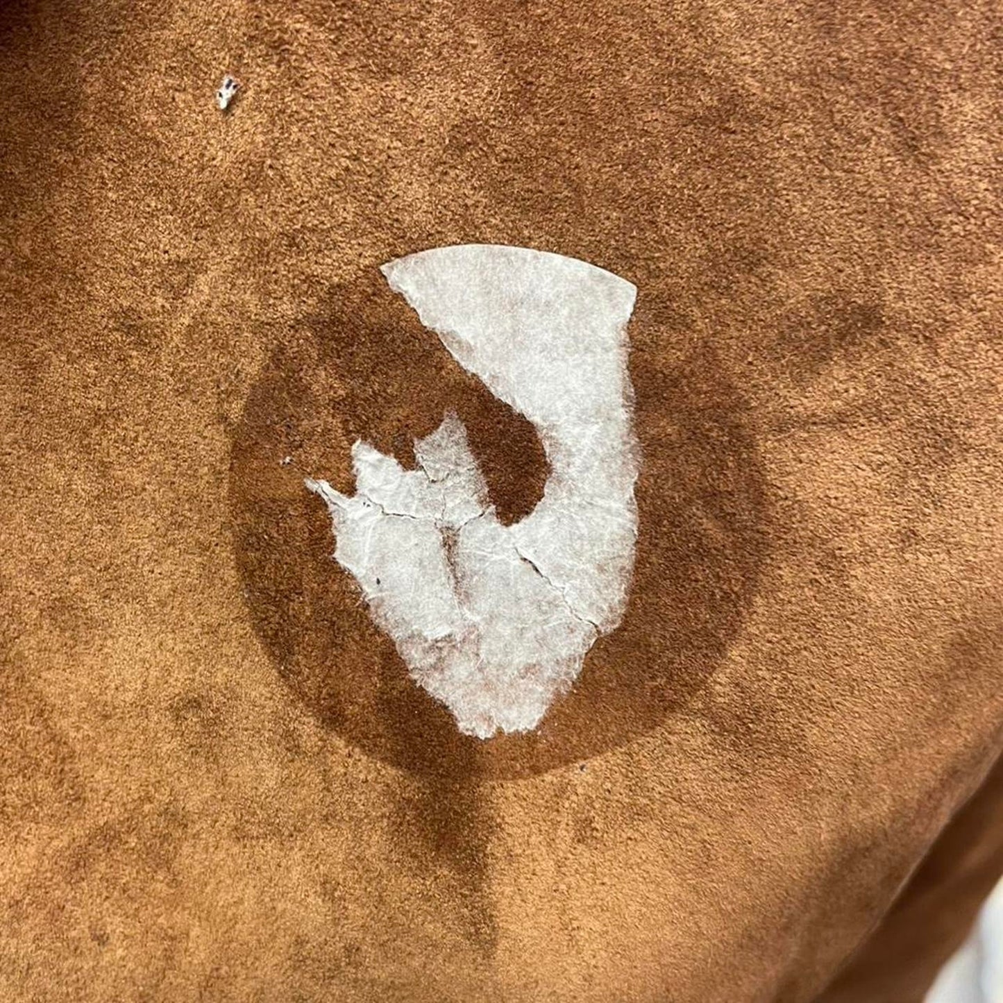 Brown suede leather jacket with