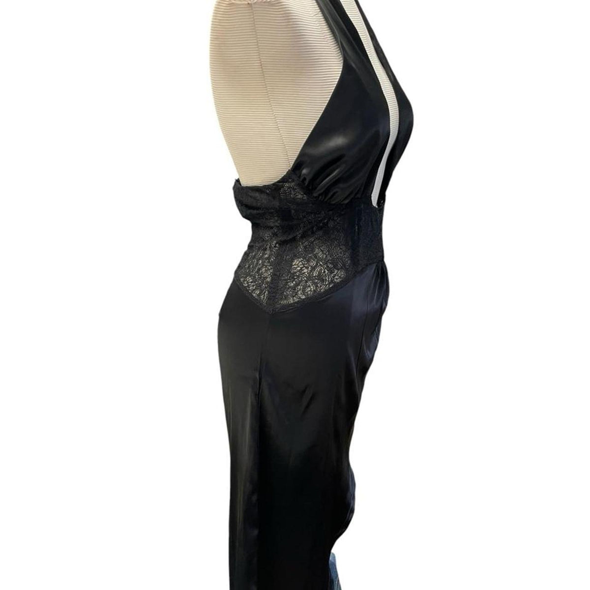 Rehab lab black asymmetrical halter