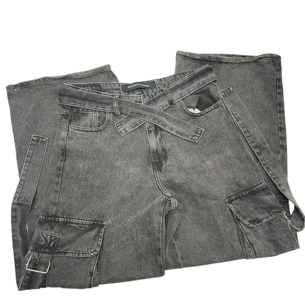 Kanikama denim black cargo jeans