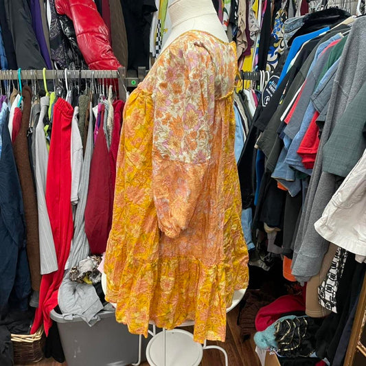 American eagle yellow floral dress