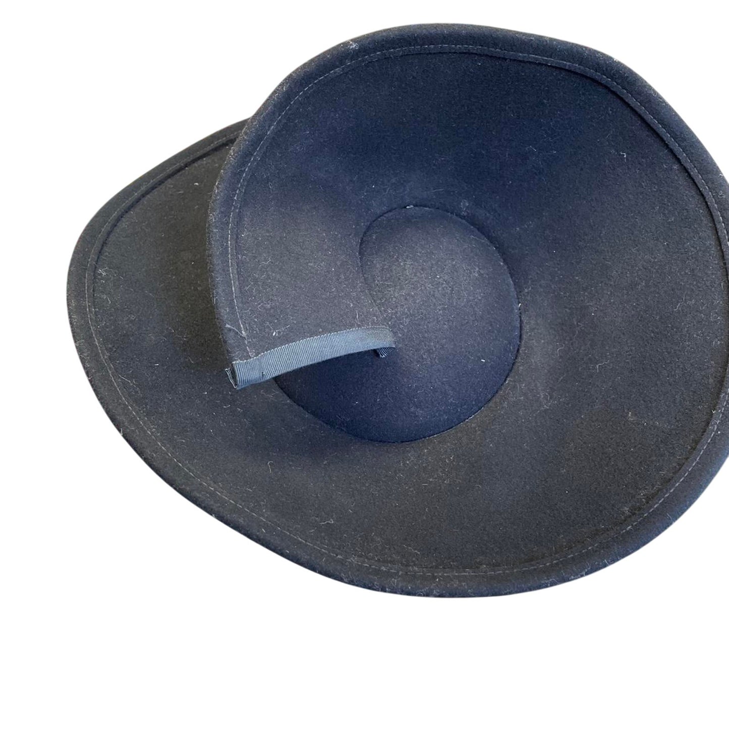 Black felt hat with diamante