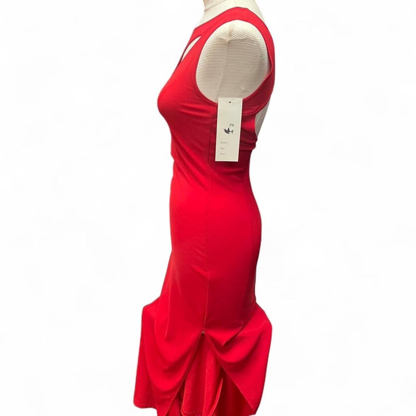 Red bodycon maxi dress