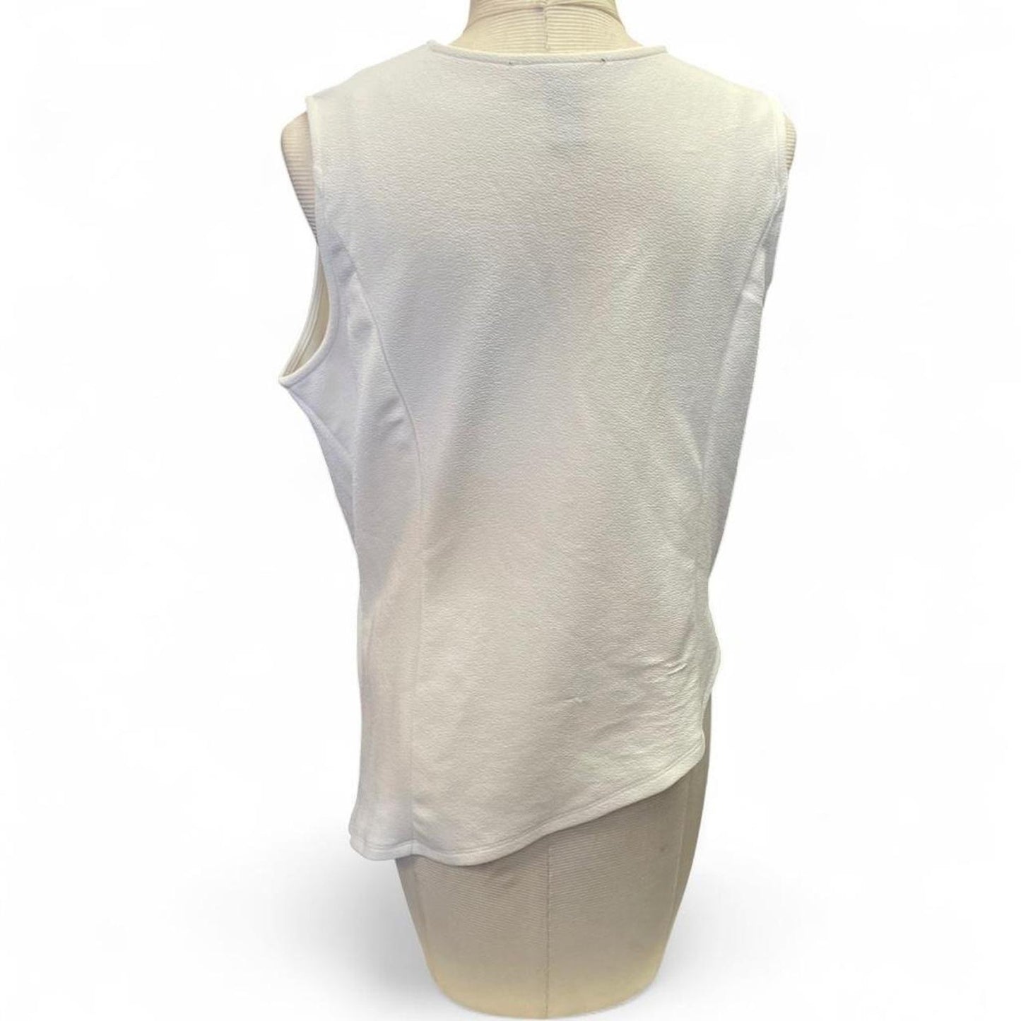 Ashley stewart white asymmetrical hem