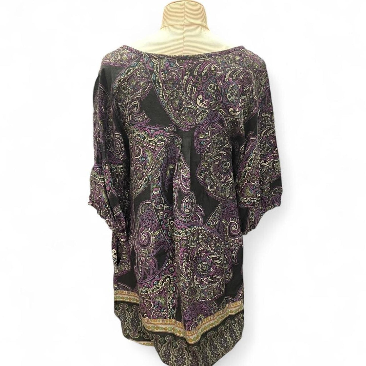 Loft purple paisley print top