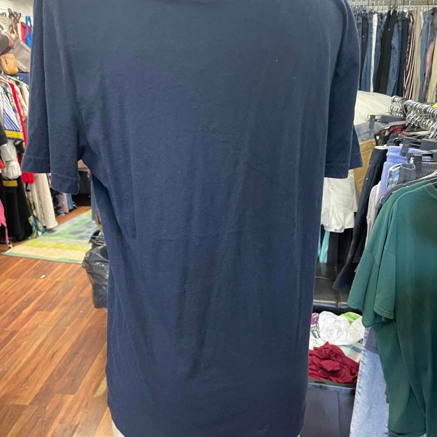 Navy blue v neck tee