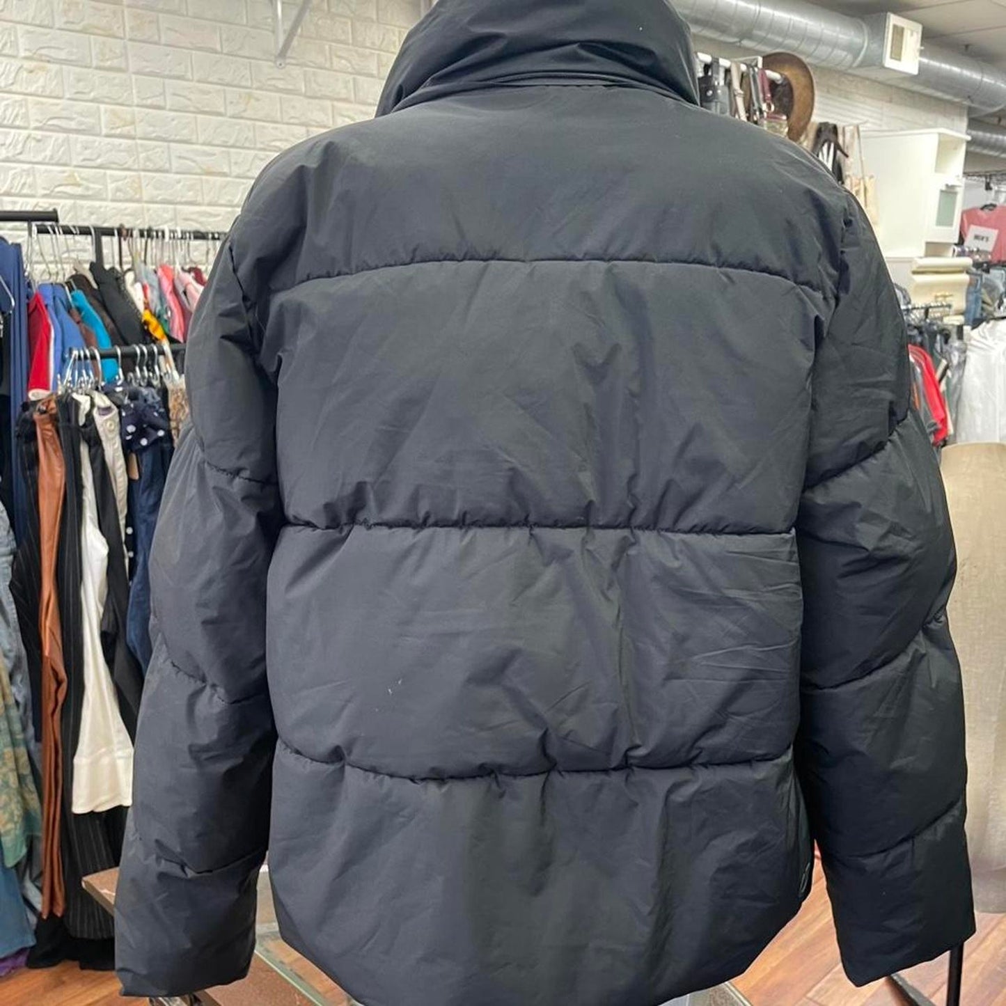 Black puffer jacket