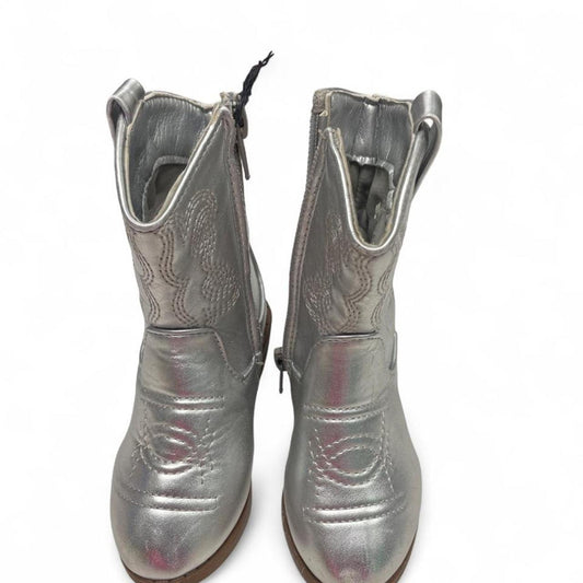 Silver cowboy boots