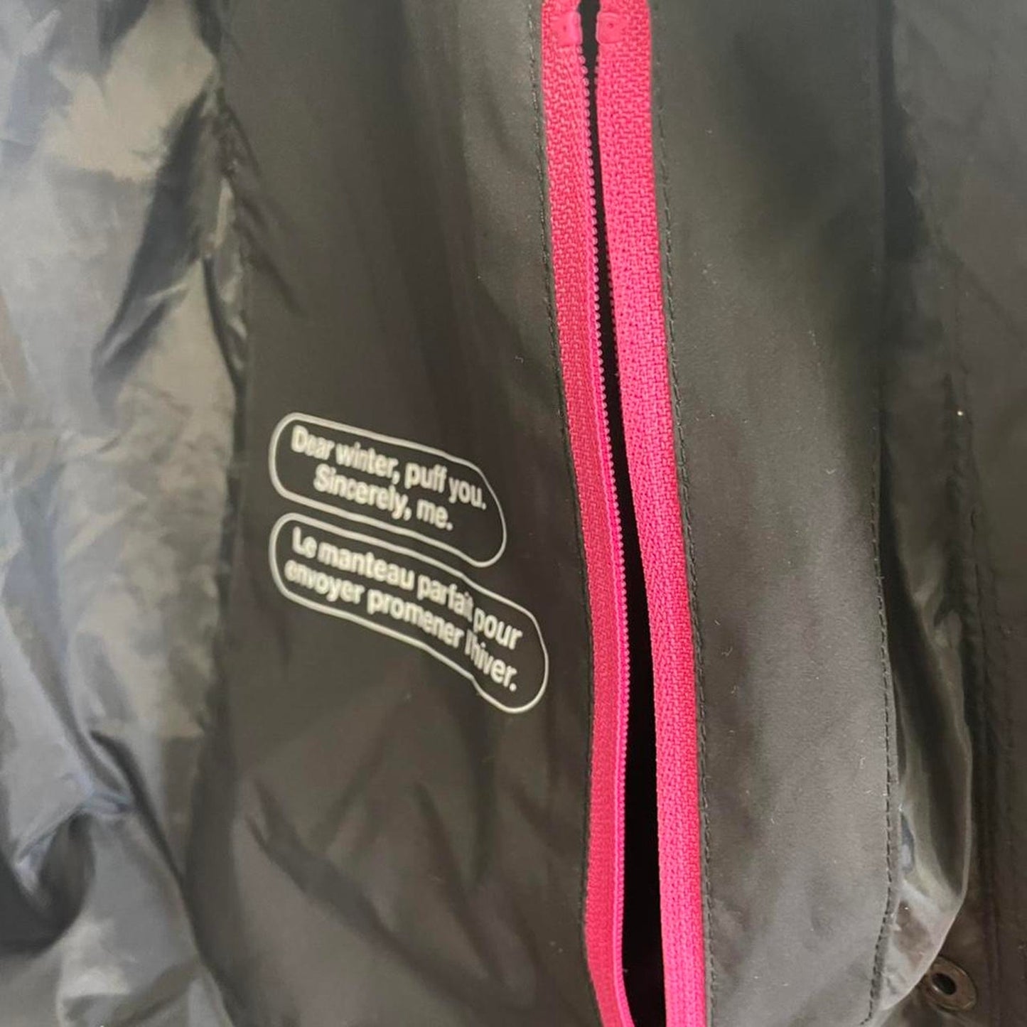 Black puffer jacket