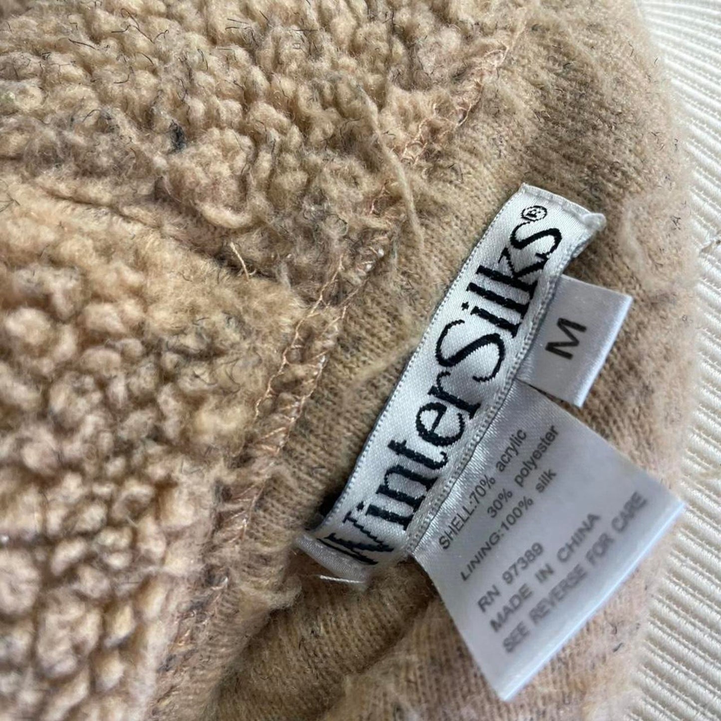 Winter silks tan teddy coat